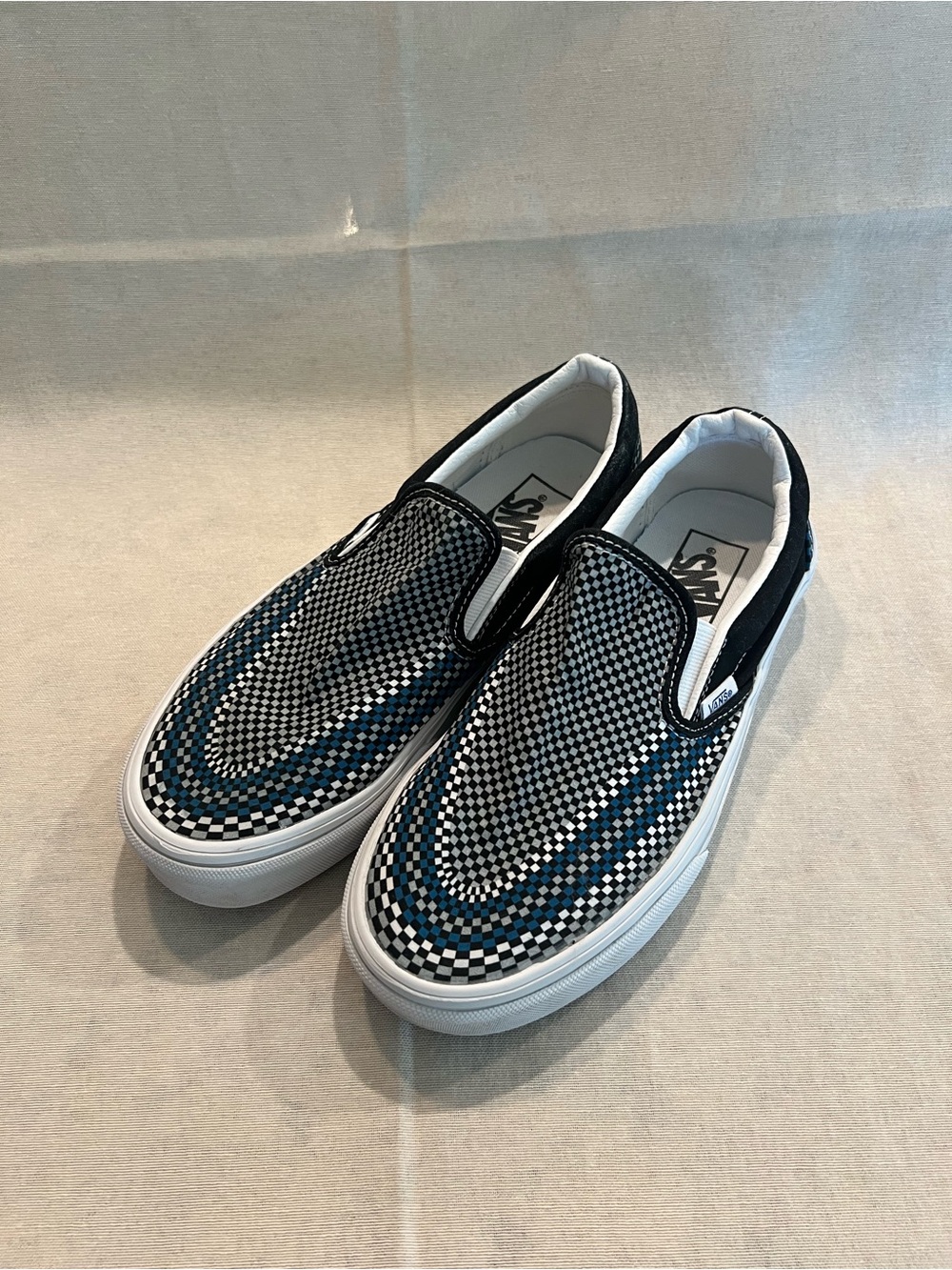 Vans Checkered Print Classic Slip-Ons